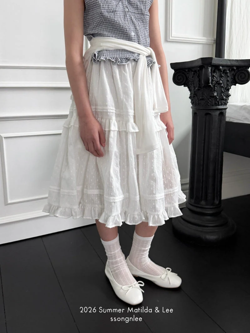 Matilda & Lee - Korean Children Fashion - #childofig - Eyelet Long Skirt - 3