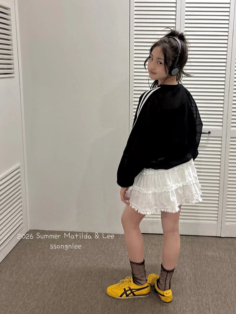 Matilda & Lee - Korean Children Fashion - #childrensboutique - Double Line Mesh Tee - 6