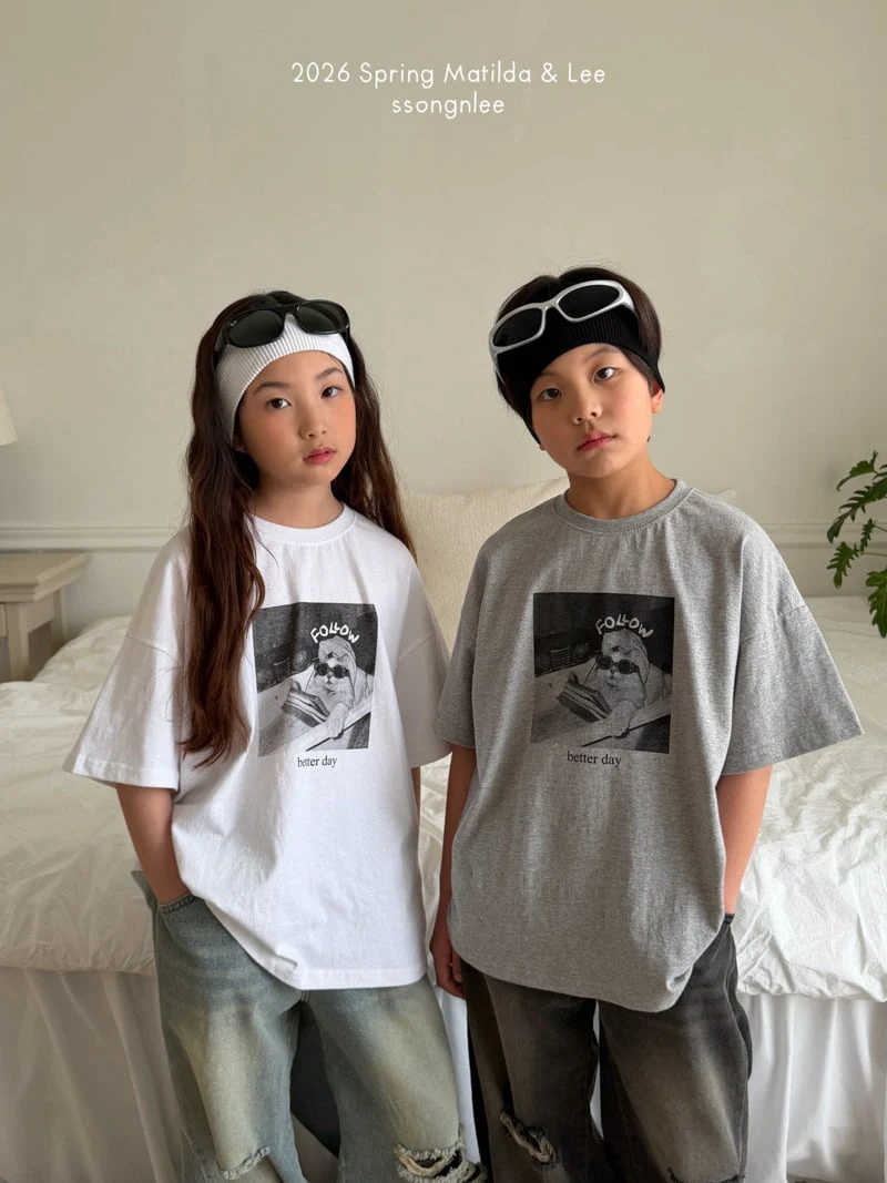 Matilda & Lee - Korean Children Fashion - #childrensboutique - Follow Cat Short Sleeve Tee