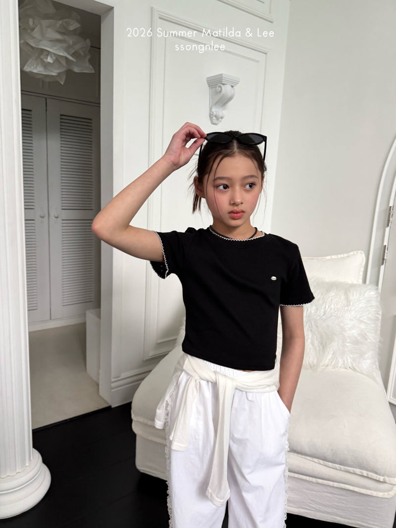Matilda & Lee - Korean Children Fashion - #childrensboutique - Eyelet Pin Tuck Tee - 8