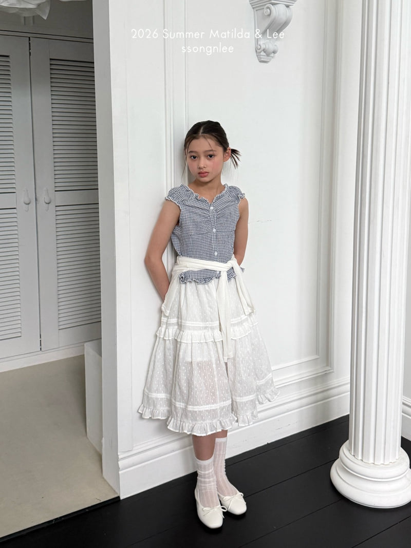 Matilda & Lee - Korean Children Fashion - #childofig - Eyelet Long Skirt - 4