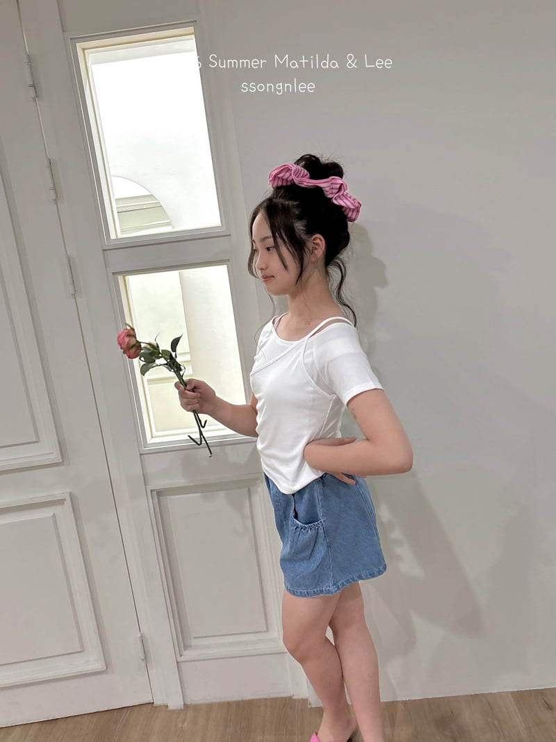 Matilda & Lee - Korean Children Fashion - #childrensboutique - Unbalanced Strap Tee - 3