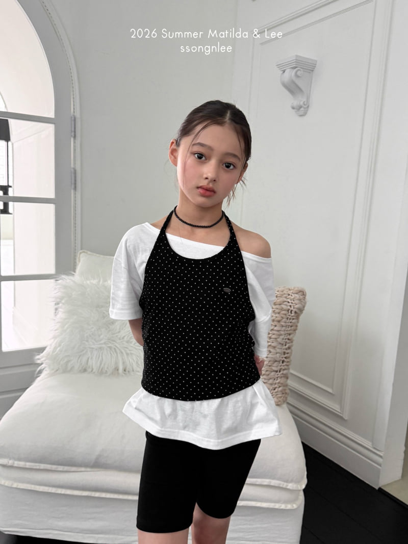 Matilda & Lee - Korean Children Fashion - #designkidswear - Dot Off-Shoulder Set