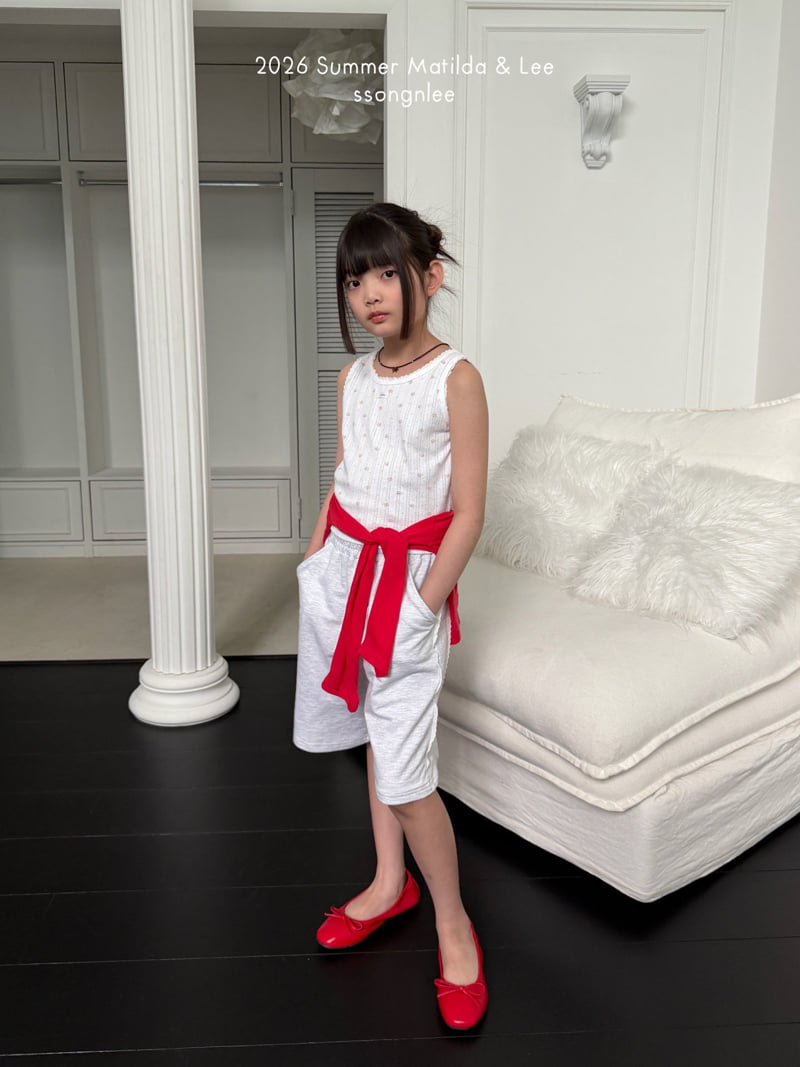 Matilda & Lee - Korean Children Fashion - #designkidswear - Eyelet Lace Sleeveless - 12