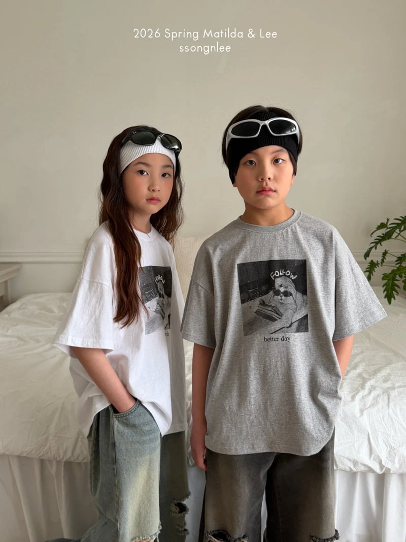 Matilda & Lee - Korean Children Fashion - #discoveringself - Follow Cat Short Sleeve Tee - 3