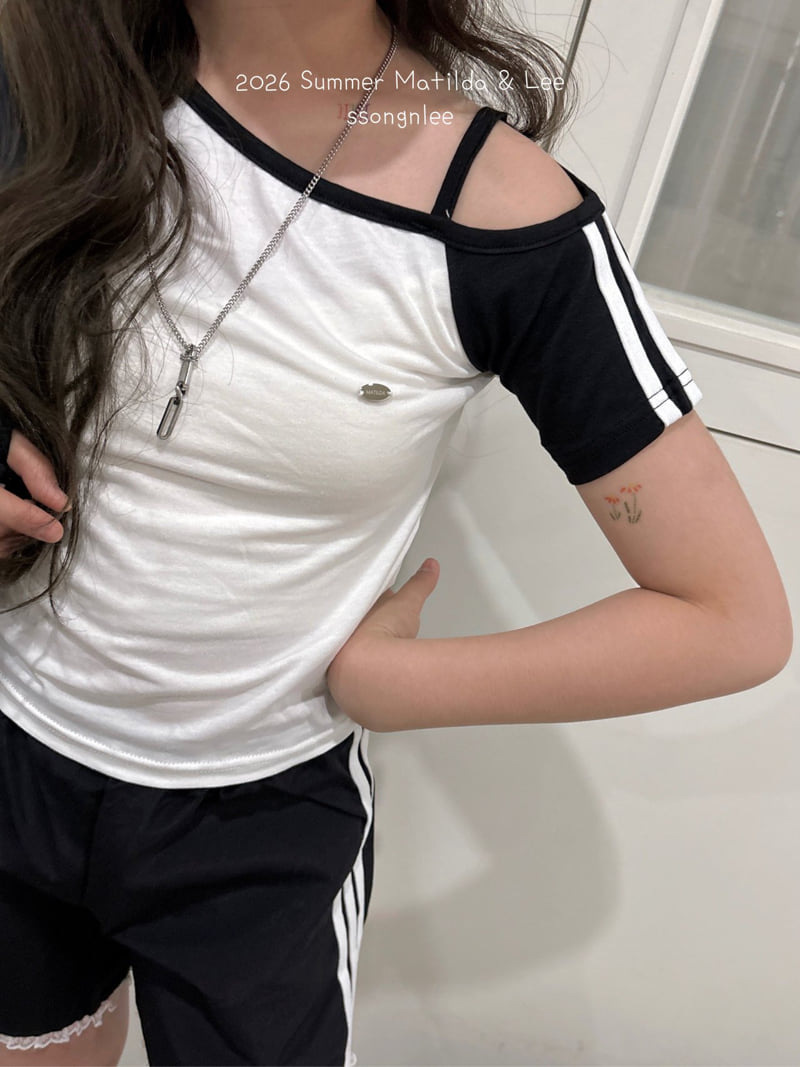 Matilda & Lee - Korean Children Fashion - #discoveringself - Color Block Line Tee - 11