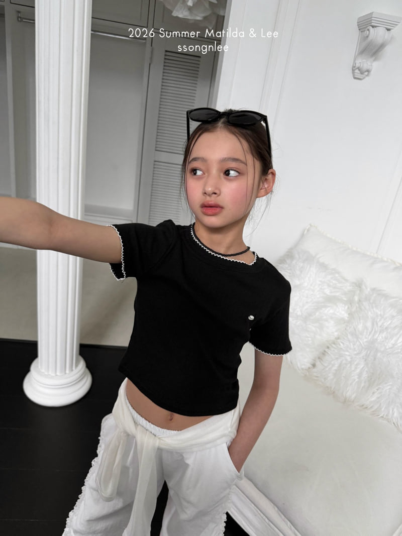 Matilda & Lee - Korean Children Fashion - #discoveringself - Eyelet Pin Tuck Tee - 10