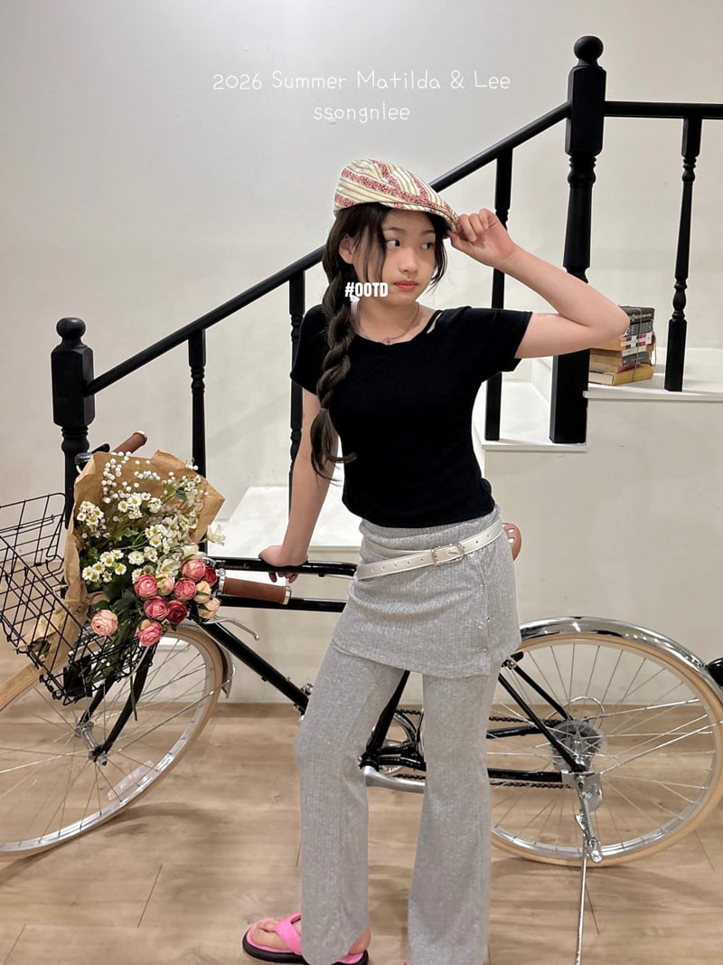 Matilda & Lee - Korean Children Fashion - #discoveringself - Unbalanced Strap Tee - 5