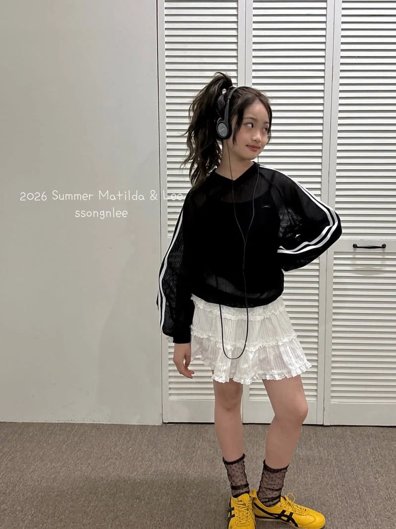 Matilda & Lee - Korean Children Fashion - #fashionkids - Double Line Mesh Tee - 9