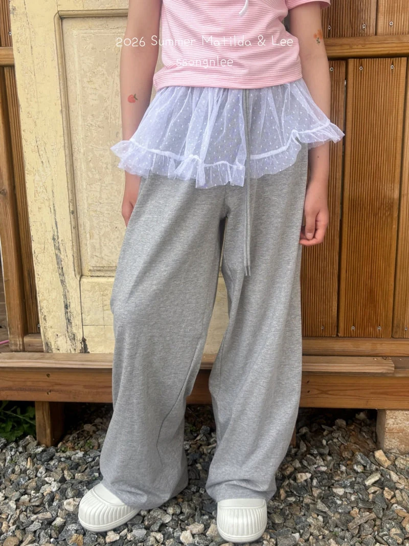 Matilda & Lee - Korean Children Fashion - #fashionkids - Lace Wide Pants - 12