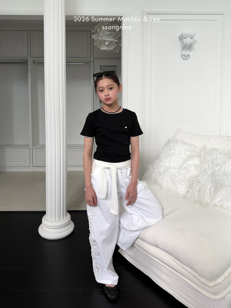 Matilda & Lee - Korean Children Fashion - #fashionkids - Eyelet Pin Tuck Tee - 11
