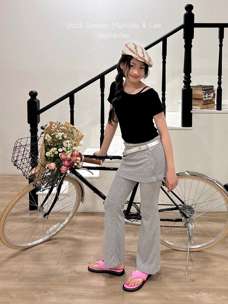 Matilda & Lee - Korean Children Fashion - #fashionkids - Unbalanced Strap Tee - 6