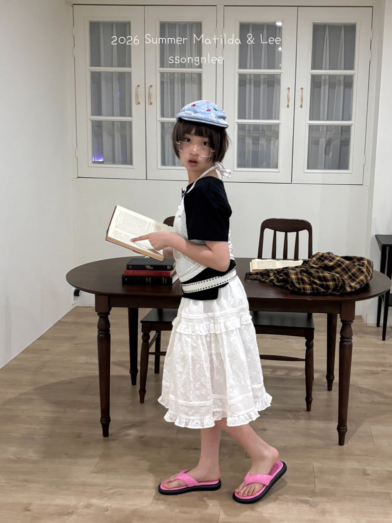 Matilda & Lee - Korean Children Fashion - #fashionkids - Dot Off-Shoulder Set - 4