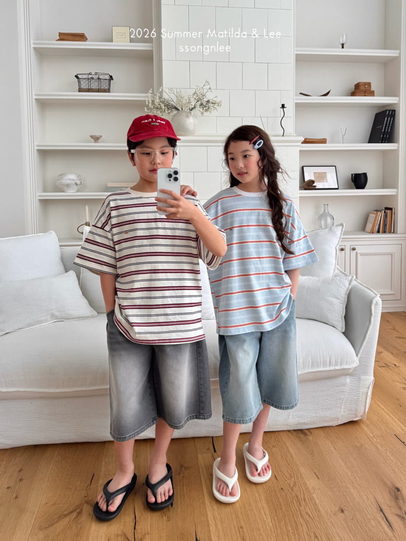 Matilda & Lee - Korean Children Fashion - #kidsshorts - Melbourne Stripe Tee - 9
