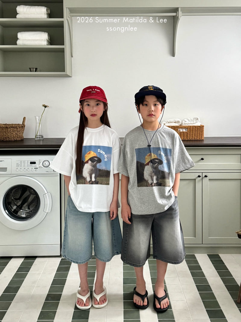 Matilda & Lee - Korean Children Fashion - #kidsshorts - Sunny Cat Tee - 11