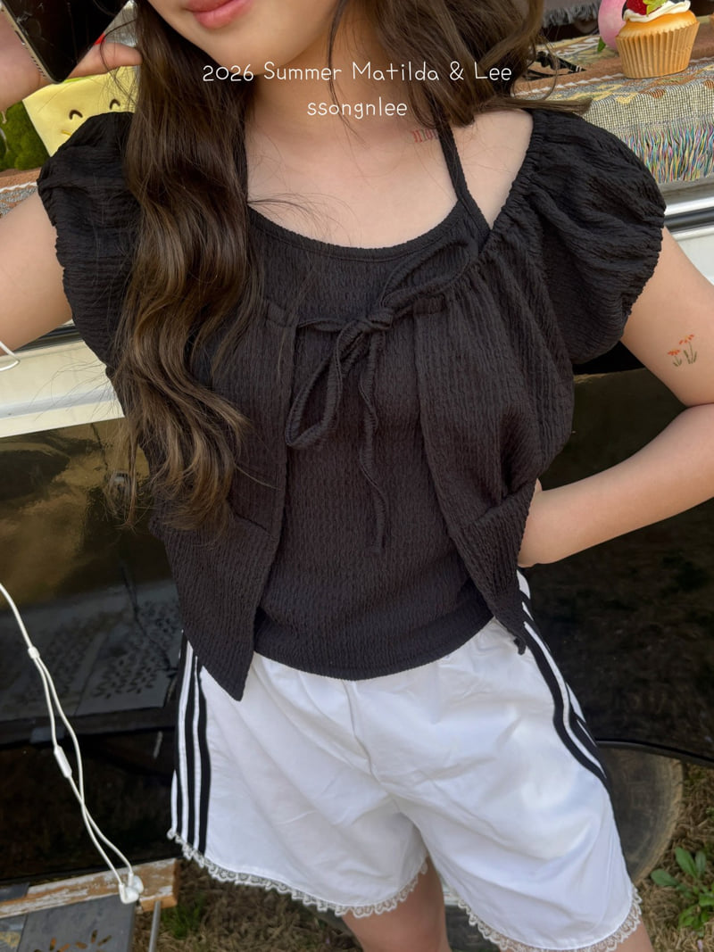 Matilda & Lee - Korean Children Fashion - #kidsshorts - Crinkle Sleeveless Set - 10