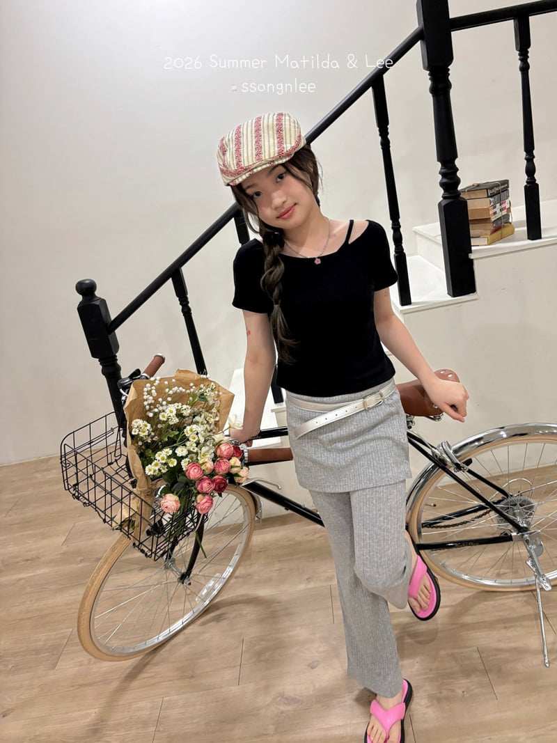 Matilda & Lee - Korean Children Fashion - #kidsshorts - Unbalanced Strap Tee - 7