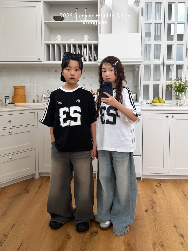 Matilda & Lee - Korean Children Fashion - #kidsshorts - Two Line 23 Tee - 6