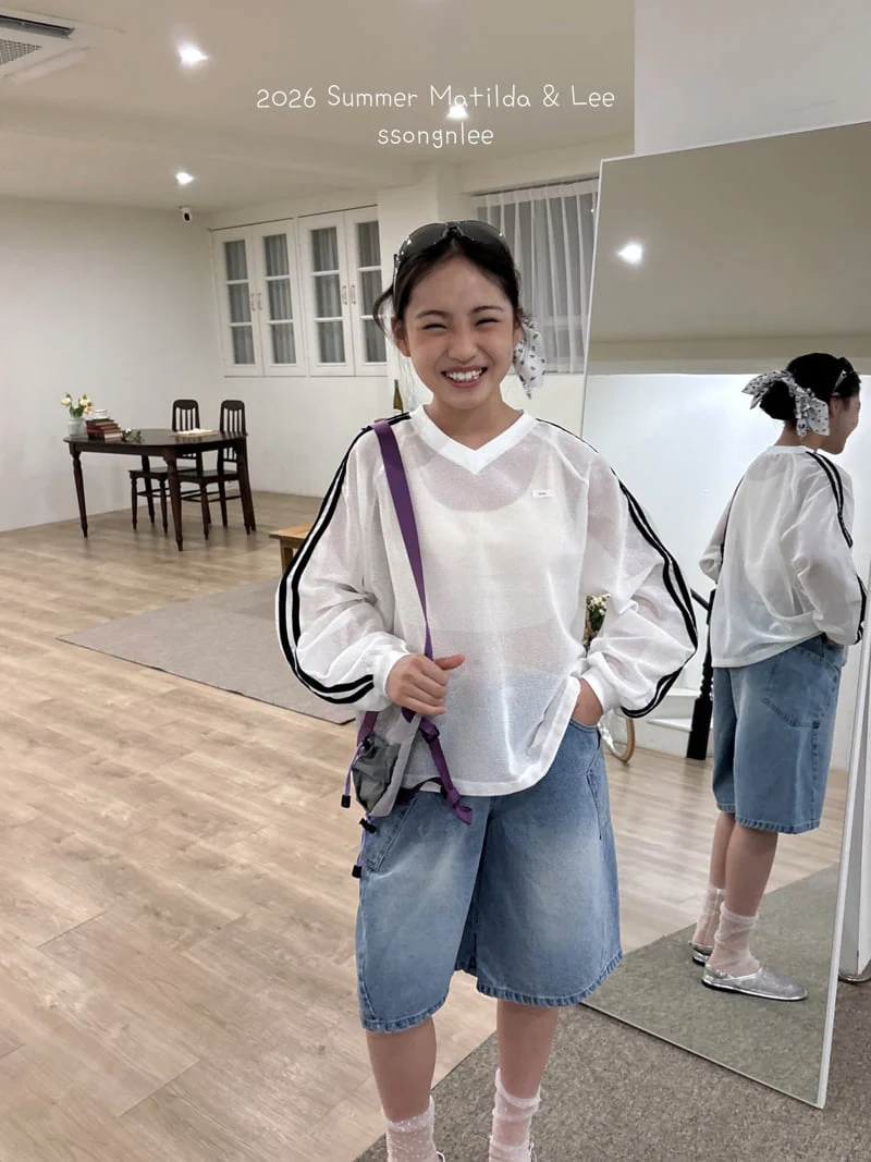 Matilda & Lee - Korean Children Fashion - #kidsstore - Double Line Mesh Tee - 11