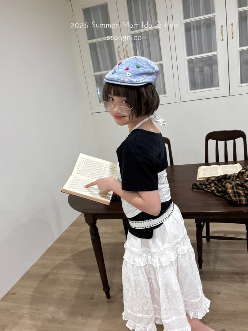 Matilda & Lee - Korean Children Fashion - #kidsstore - Dot Off-Shoulder Set - 5