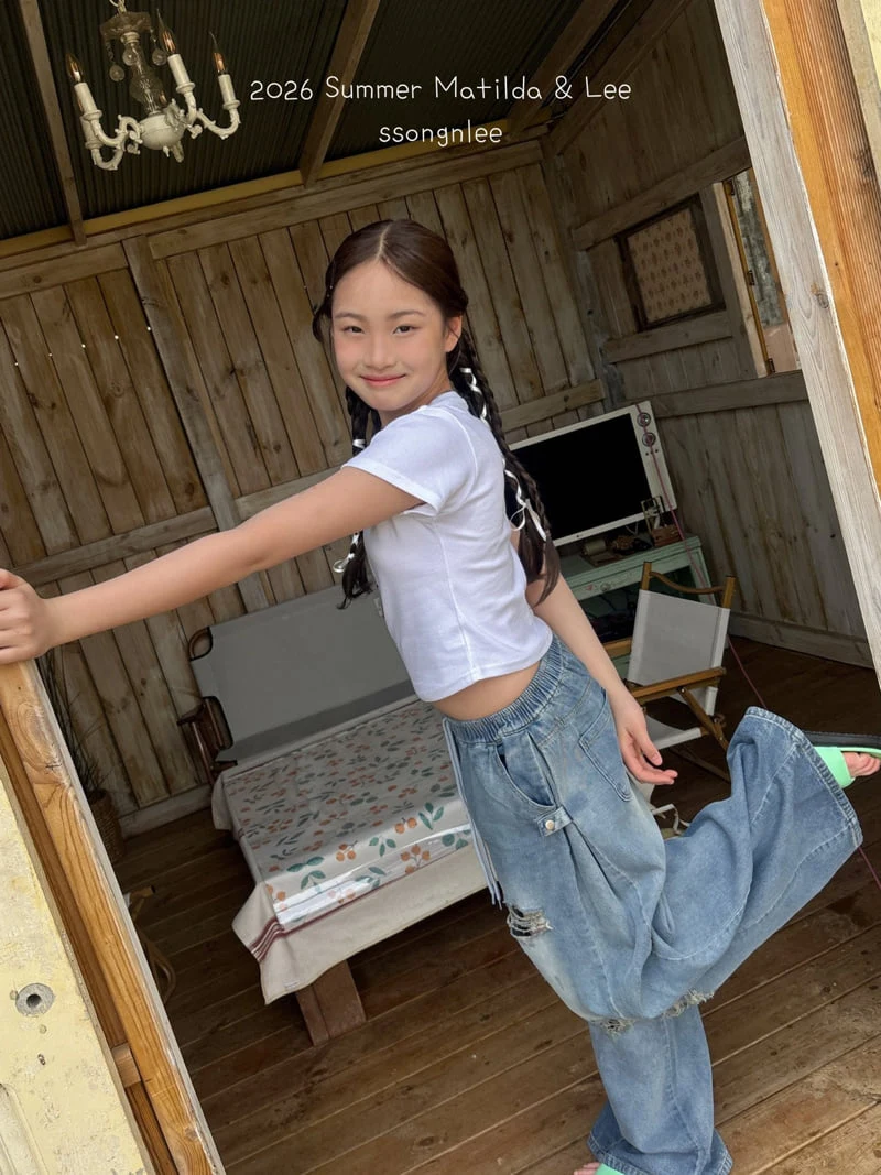Matilda & Lee - Korean Children Fashion - #kidsstore - Damaged Denim Pants - 12