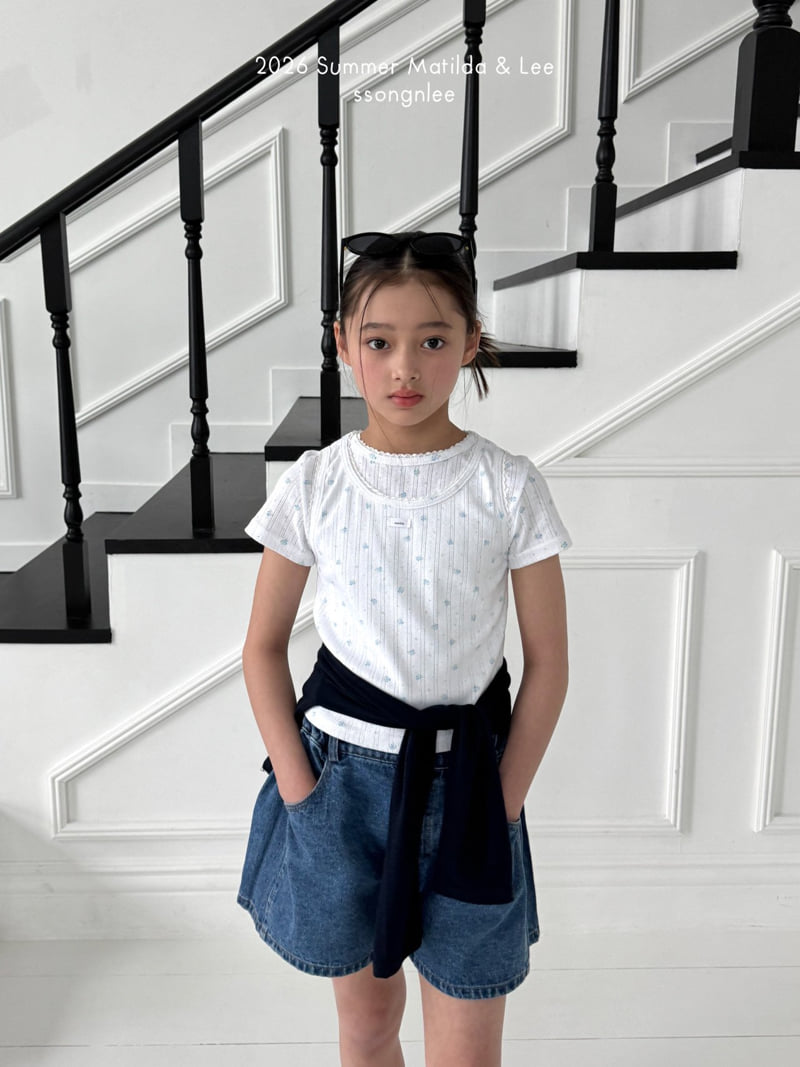 Matilda & Lee - Korean Children Fashion - #kidsstore - Pleated Denim Shorts - 8