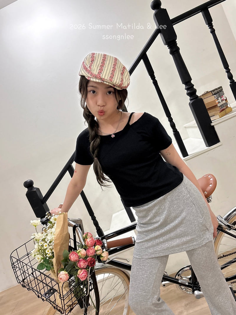 Matilda & Lee - Korean Children Fashion - #kidsstore - Unbalanced Strap Tee - 8