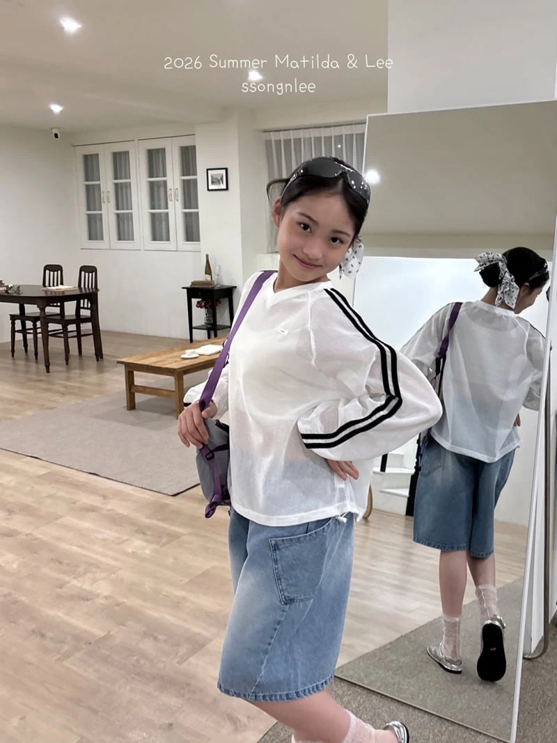 Matilda & Lee - Korean Children Fashion - #kidzfashiontrend - Double Line Mesh Tee - 12
