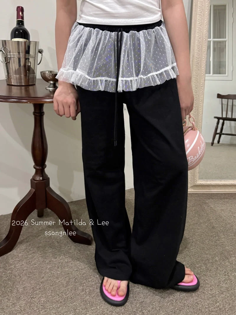 Matilda & Lee - Korean Children Fashion - #kidzfashiontrend - Lace Wide Pants