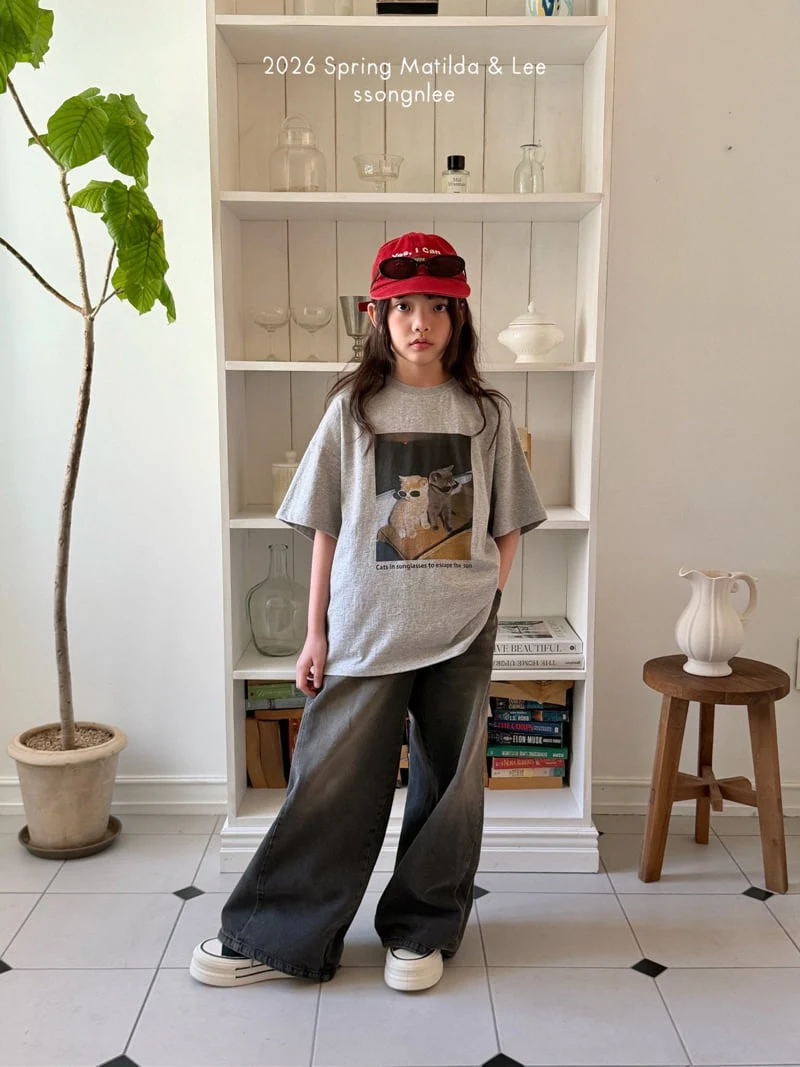 Matilda & Lee - Korean Children Fashion - #kidzfashiontrend - Sunglasses Cat Short Sleeve Tee - 6