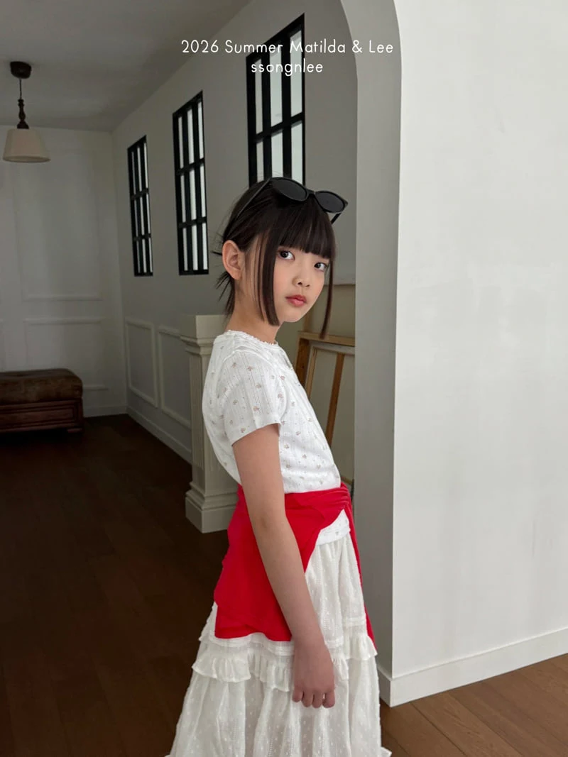 Matilda & Lee - Korean Children Fashion - #kidzfashiontrend - Flower Short Sleeve Tee - 3