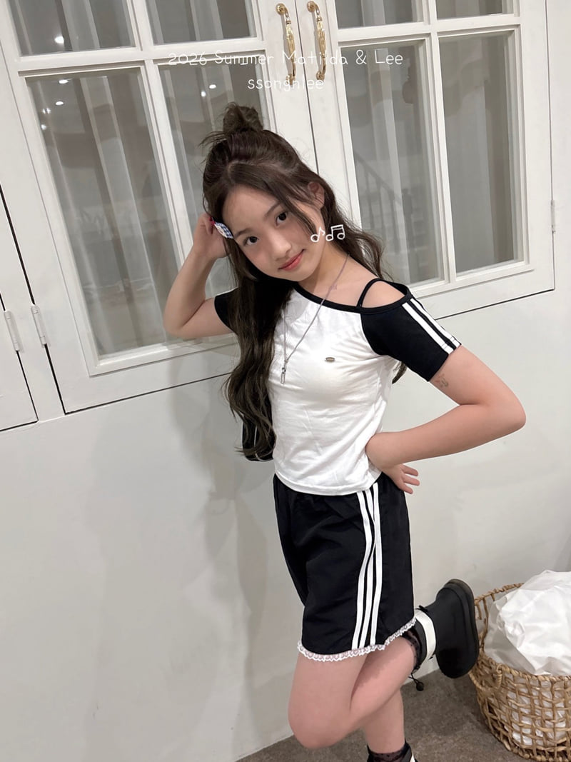 Matilda & Lee - Korean Children Fashion - #littlefashionista - Color Block Line Tee