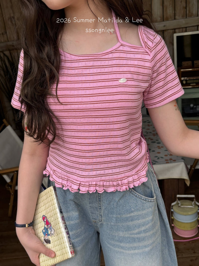 Matilda & Lee - Korean Children Fashion - #magicofchildhood - Ruffle Halter Neck Tee - 6