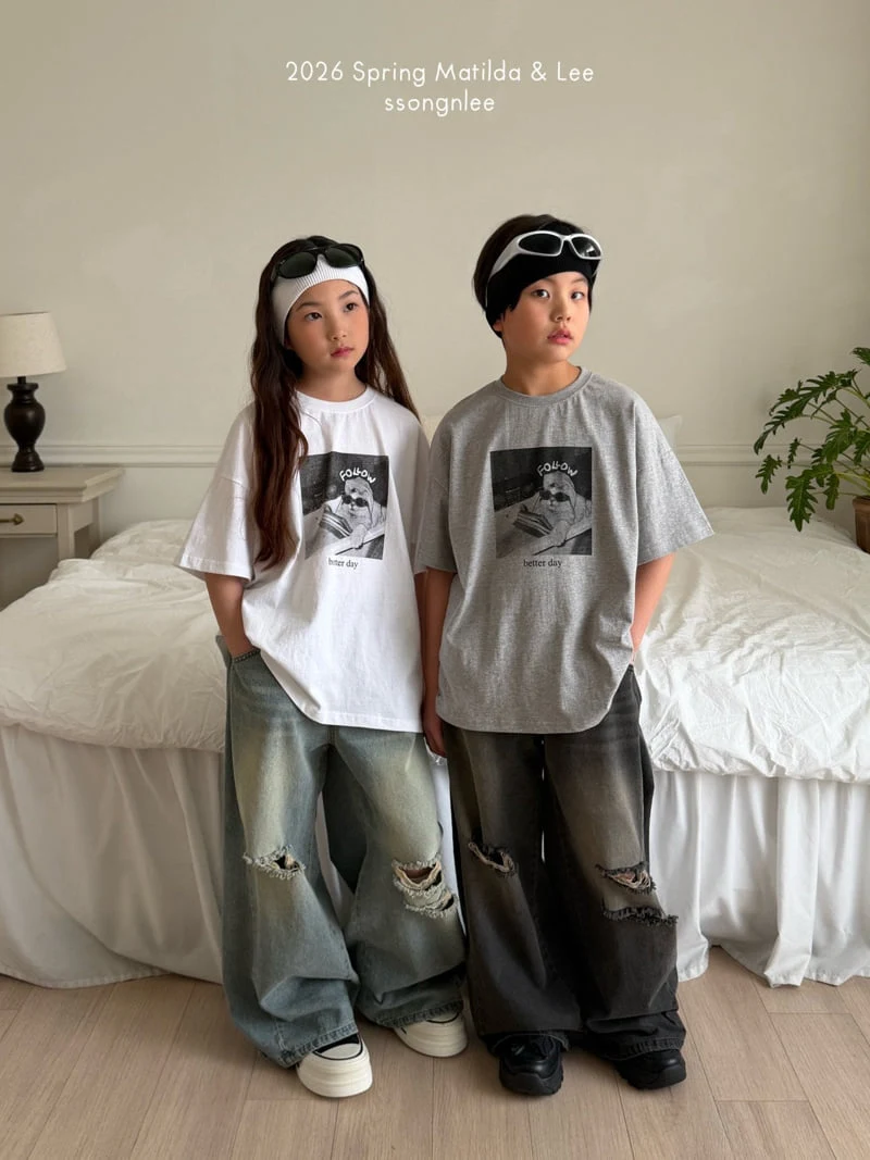 Matilda & Lee - Korean Children Fashion - #magicofchildhood - Follow Cat Short Sleeve Tee - 10