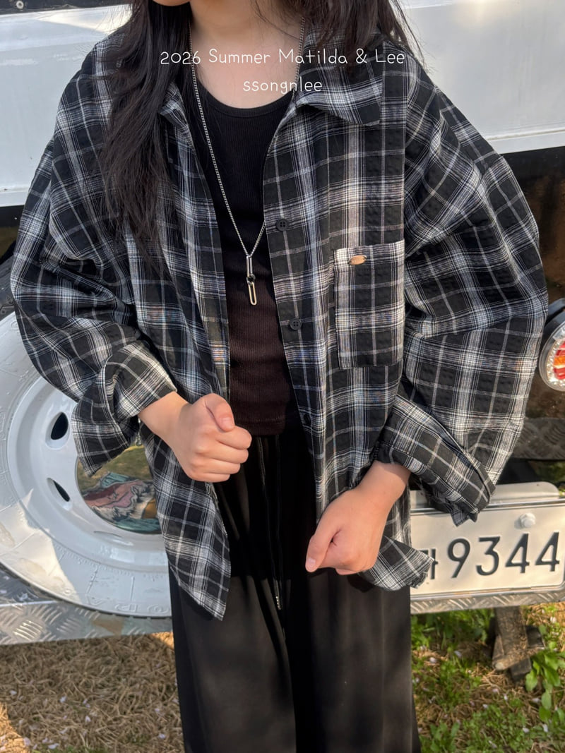 Matilda & Lee - Korean Children Fashion - #magicofchildhood - Summer Check Shirt - 12