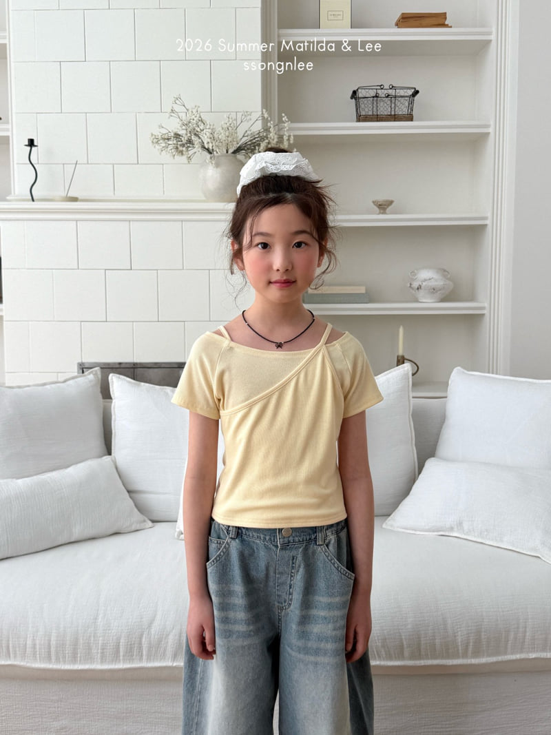 Matilda & Lee - Korean Children Fashion - #magicofchildhood - Unbalanced Strap Tee - 12