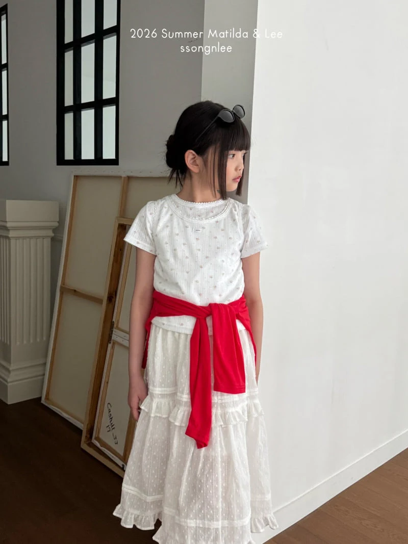 Matilda & Lee - Korean Children Fashion - #magicofchildhood - Flower Short Sleeve Tee - 6