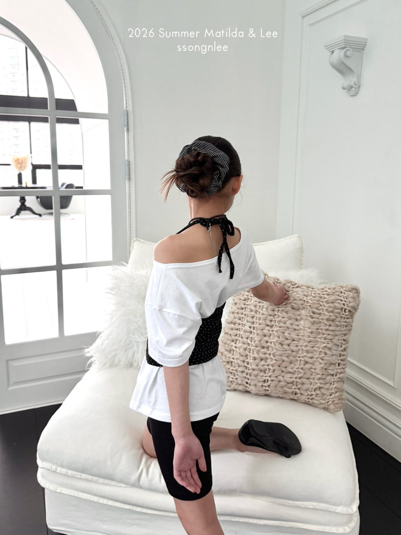Matilda & Lee - Korean Children Fashion - #minifashionista - Dot Off-Shoulder Set - 10