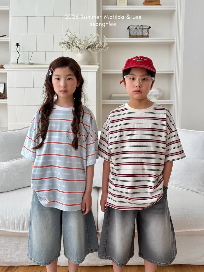 Matilda & Lee - Korean Children Fashion - #minifashionista - Melbourne Stripe Tee