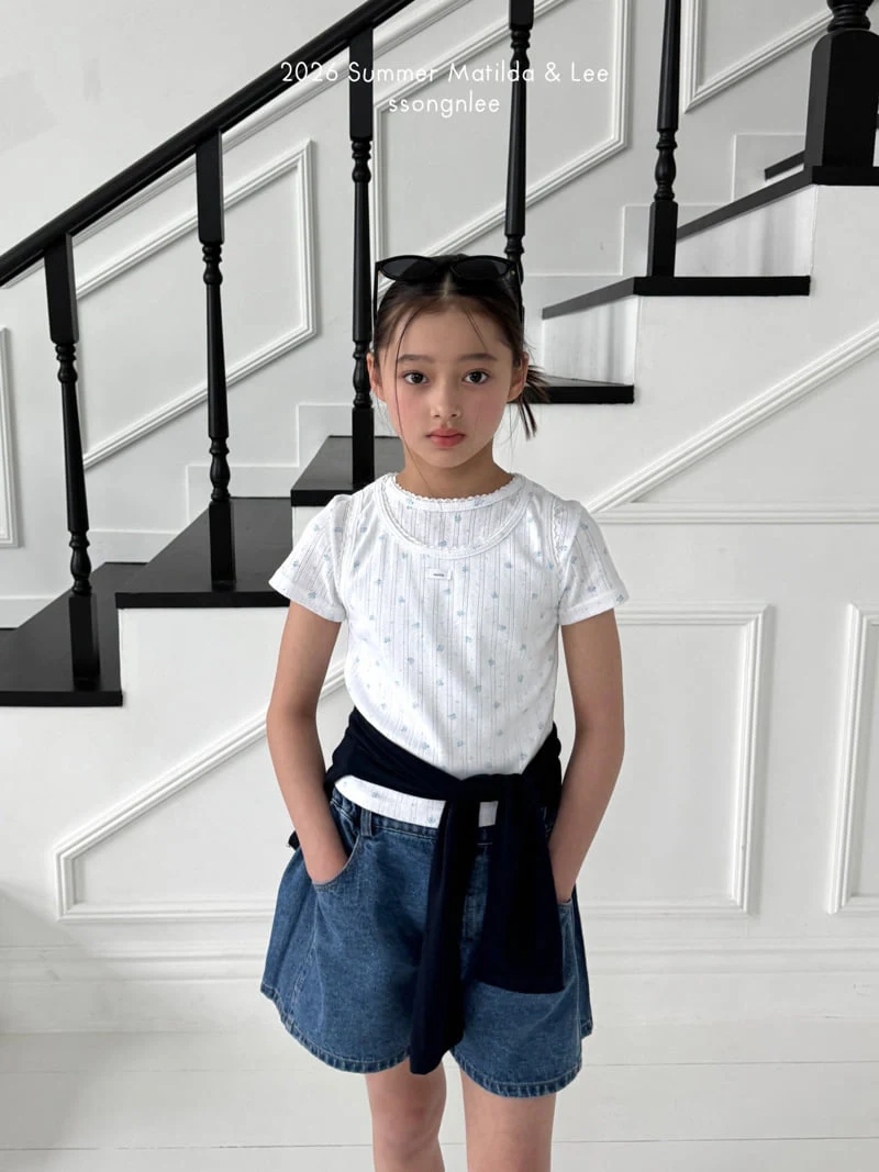 Matilda & Lee - Korean Children Fashion - #minifashionista - Flower Short Sleeve Tee - 7