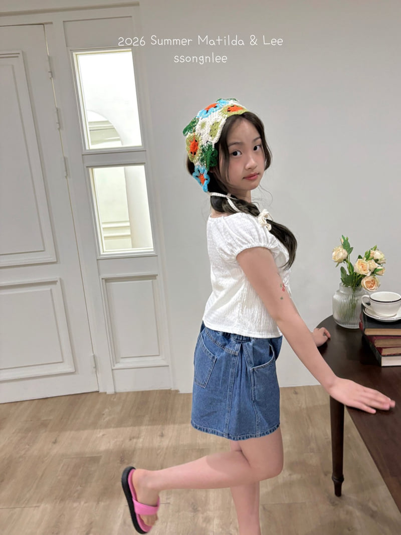Matilda & Lee - Korean Children Fashion - #minifashionista - Denim Shirring Shorts - 4