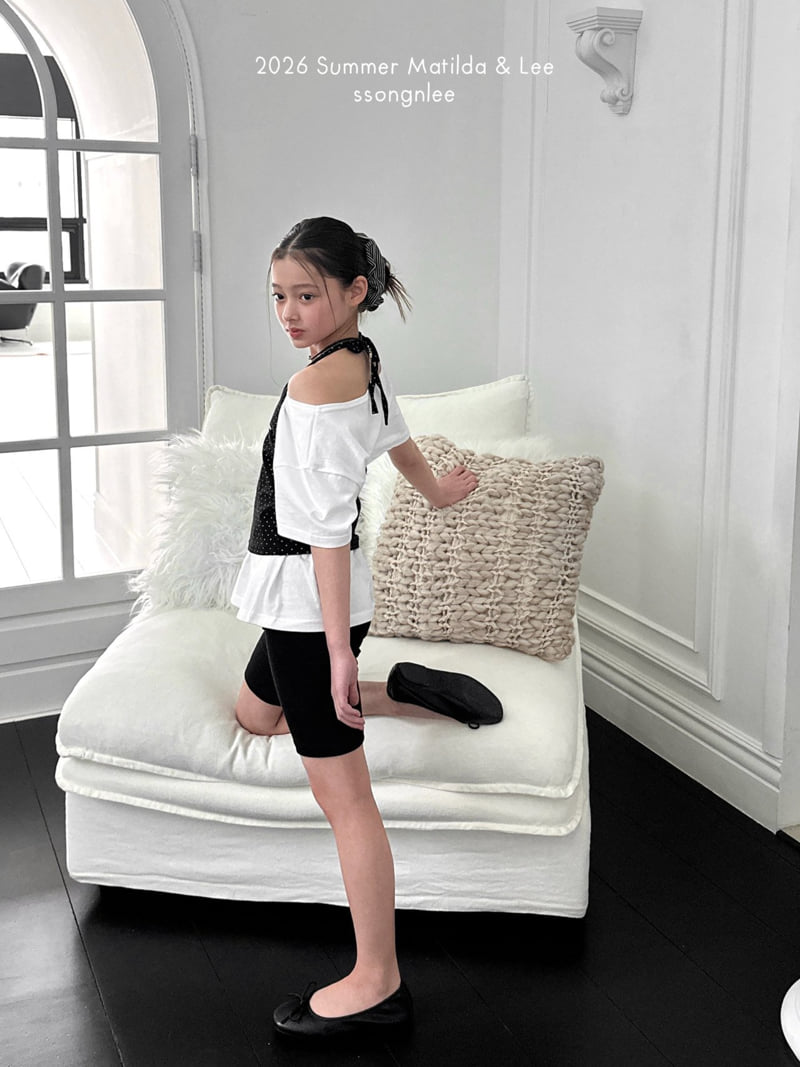 Matilda & Lee - Korean Children Fashion - #prettylittlegirls - Dot Off-Shoulder Set - 11