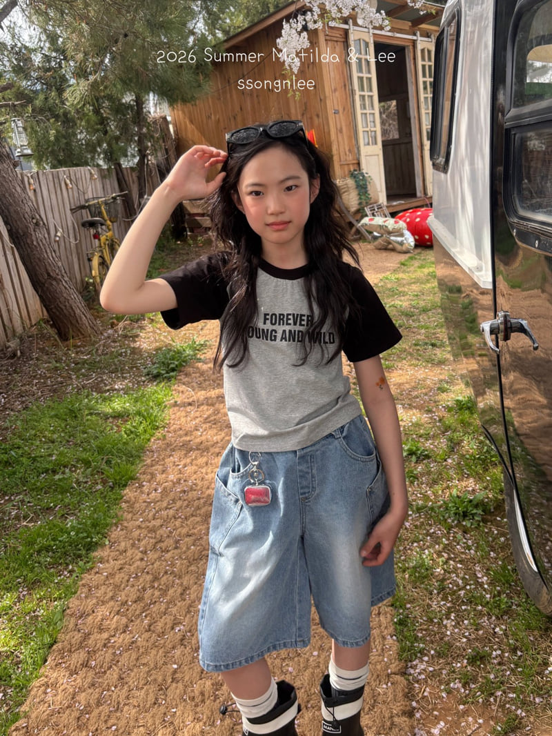 Matilda & Lee - Korean Children Fashion - #prettylittlegirls - Pocket Denim Shorts - 3