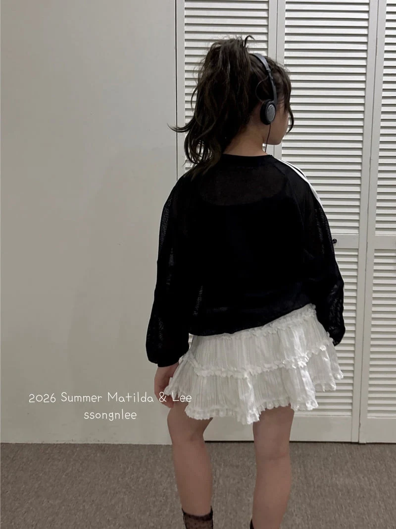 Matilda & Lee - Korean Children Fashion - #toddlerclothing - Double Line Mesh Tee - 4
