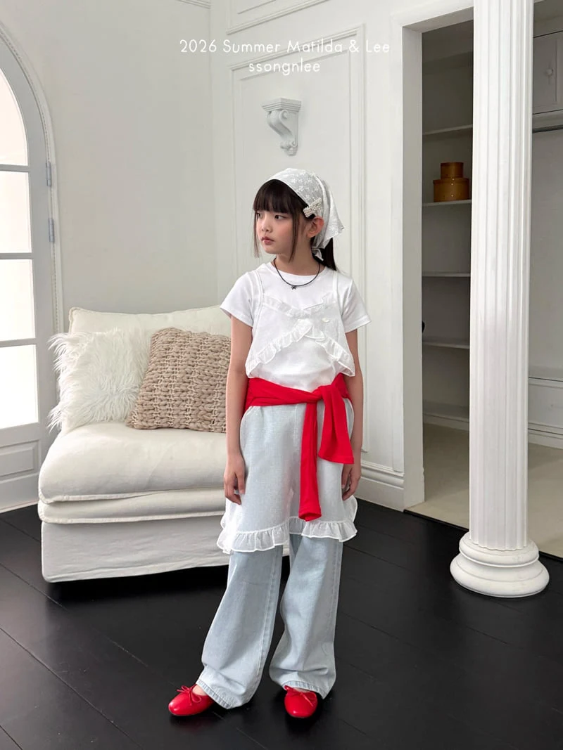 Matilda & Lee - Korean Children Fashion - #stylishchildhood - Light Blue Straight Denim Pants - 12