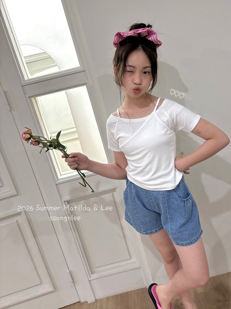 Matilda & Lee - Korean Children Fashion - #stylishchildhood - Unbalanced Strap Tee