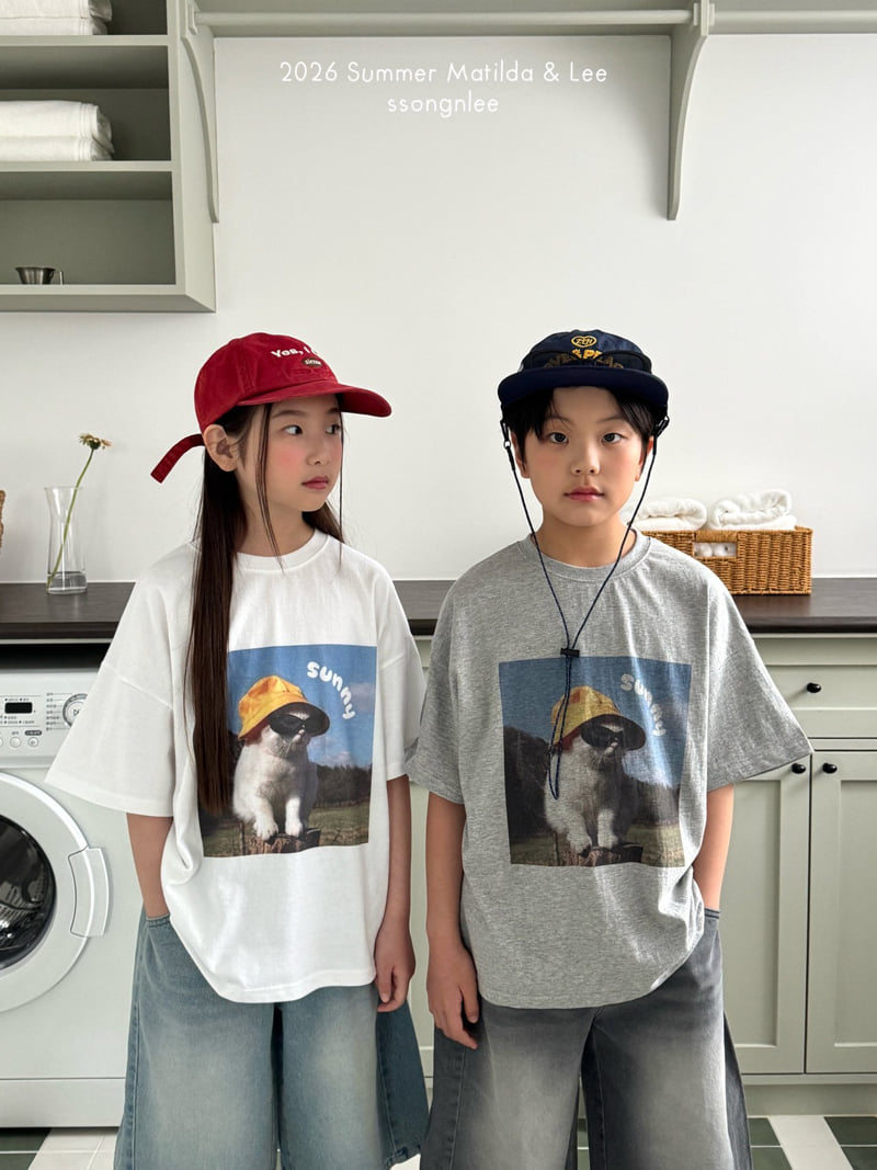 Matilda & Lee - Korean Children Fashion - #todddlerfashion - Sunny Cat Tee - 3