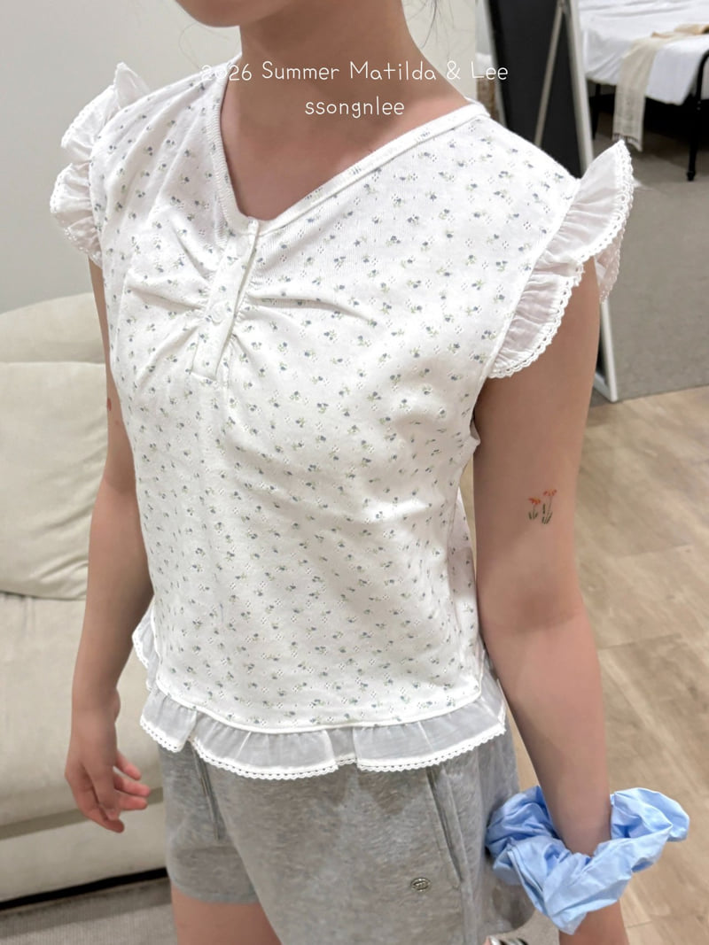 Matilda & Lee - Korean Children Fashion - #todddlerfashion - Eyelet Wing Tee