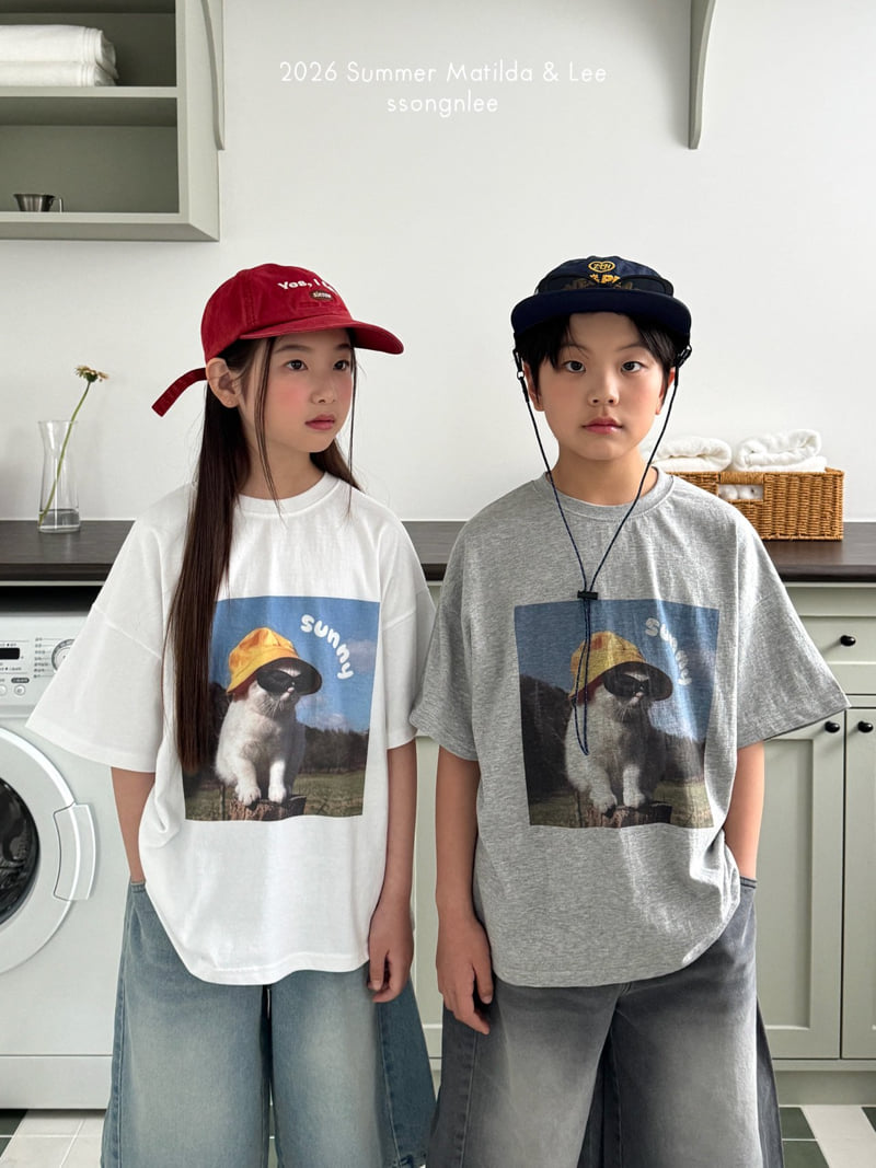Matilda & Lee - Korean Children Fashion - #todddlerfashion - Sunny Cat Tee - 4