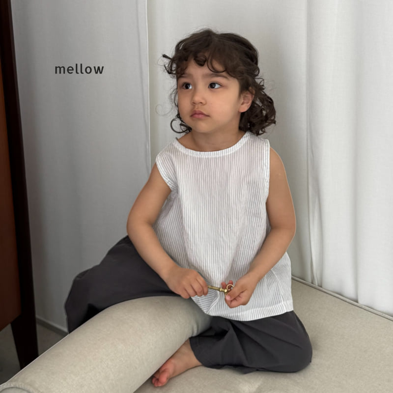 Mellow - Korean Children Fashion - #Kfashion4kids - Stripe Back Slit Sleeveless - 7
